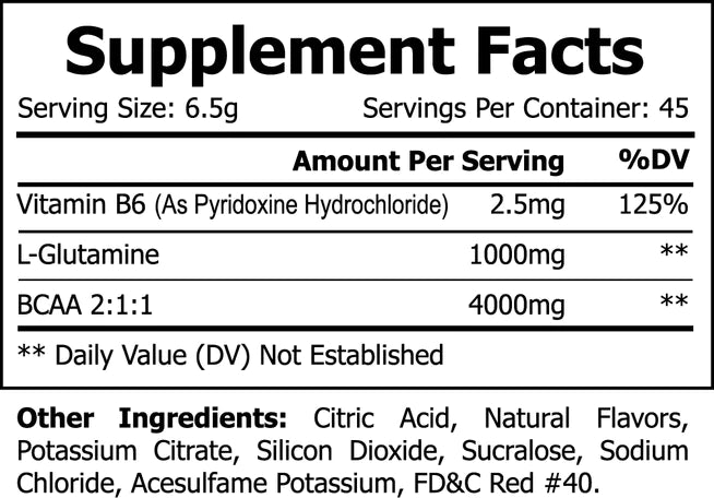 Polvo de rendimiento BCAA (45 porciones, sabor Fruit Punch)
